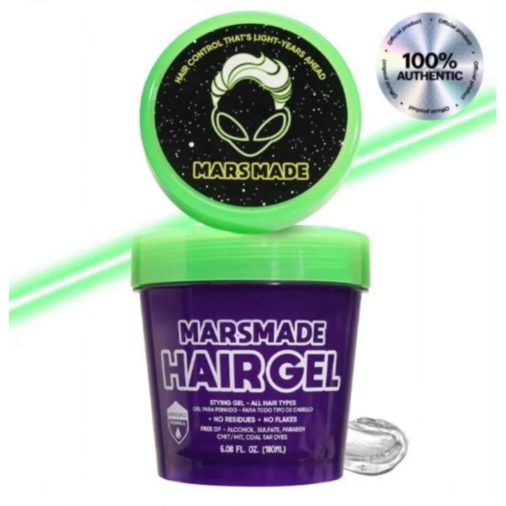 Marsmade Slick Back Hair Gel 6.08oz Styling Alcohol Free SEALED